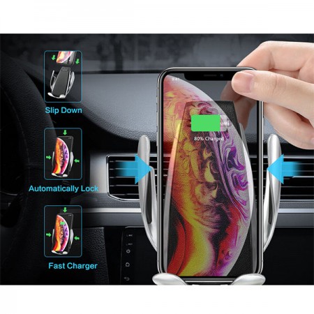 2-in-1 Wireless Car Charger & Phone Mount