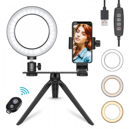 6 Inch LED Ring Light with Tripod