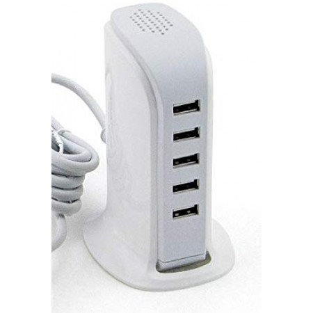 Set Of Two: 5-Port USB Desktop Charger 