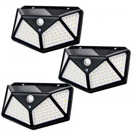 Set Of Three 100 LED Solar Light