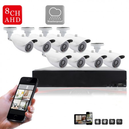 AHD 8 Channel HDMI DIY CCTV Kit With Internet & 3 G Phone Viewing