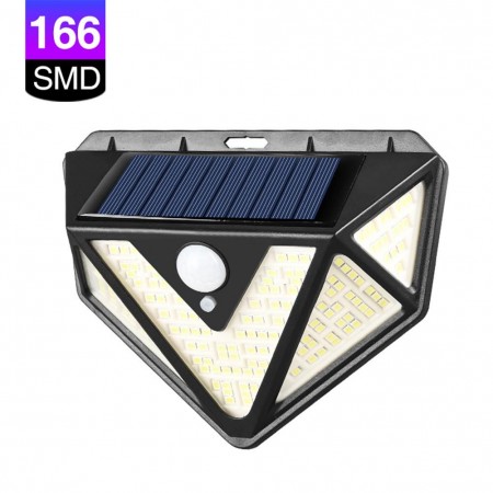 Set Of Three: Solar Motion Sensor Light 166LED 