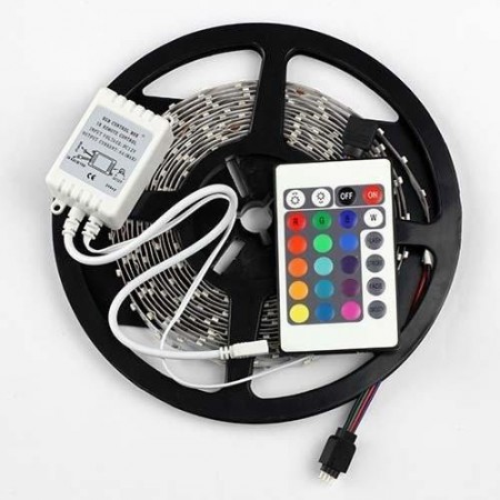 Set of Two: RGB 5 Meter Strip Light with Remote Control